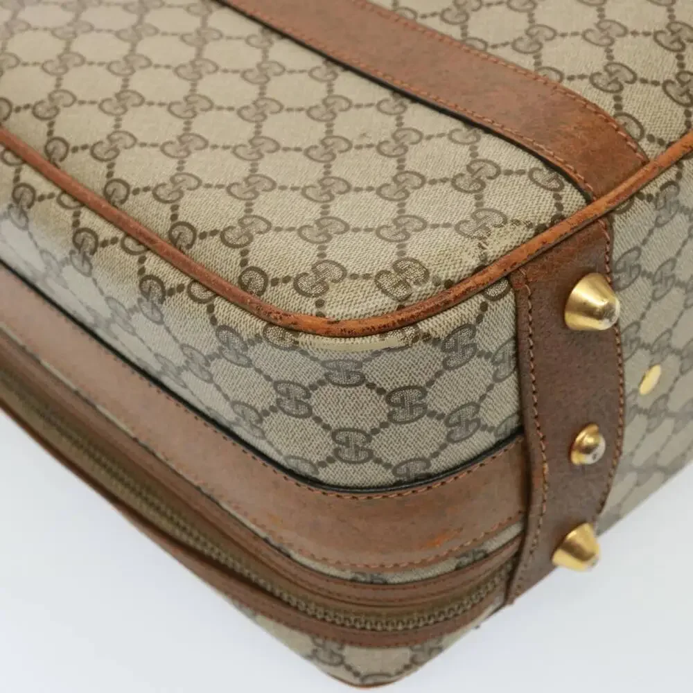 GUCCI GG Supreme Boston Bag Pvc Beige